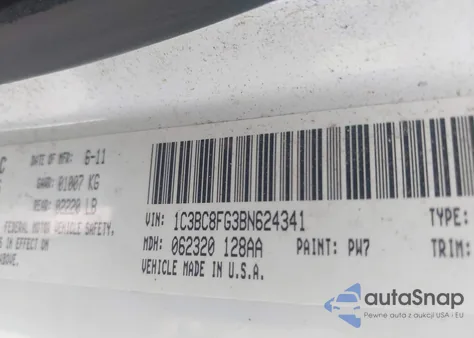 2011 Chrysler 200 S из США, поврежденный, VIN 1C3BC8FG3BN624341